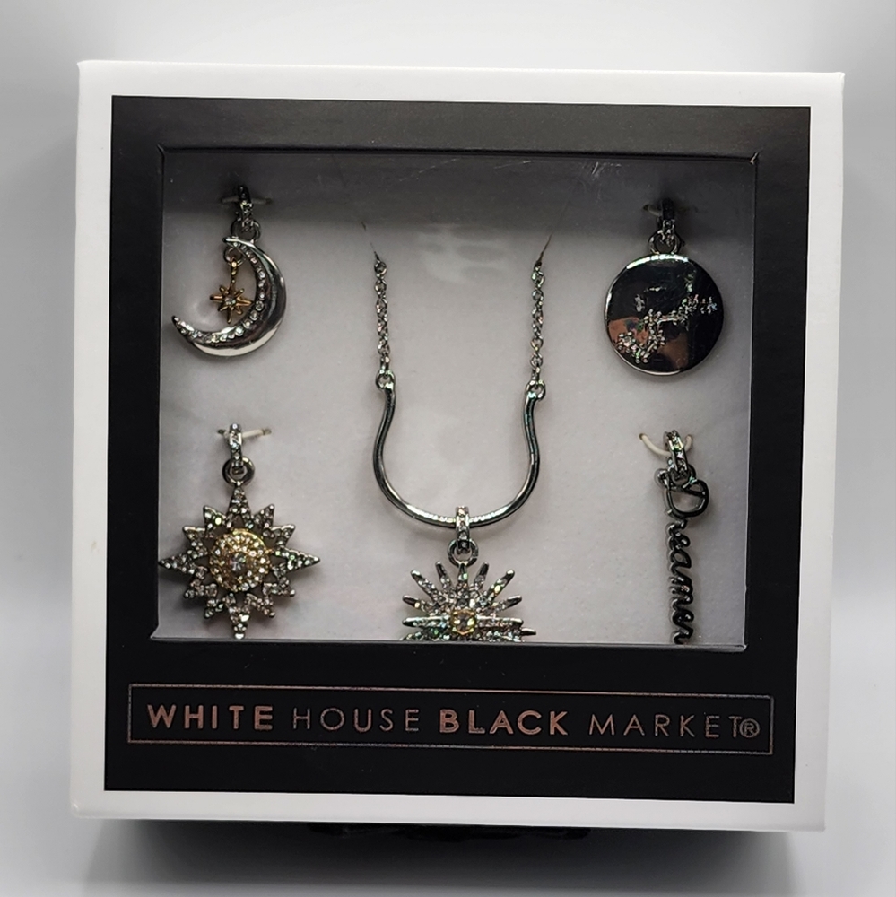 White House Black Market Celestial Charm Necklace Gift Set
